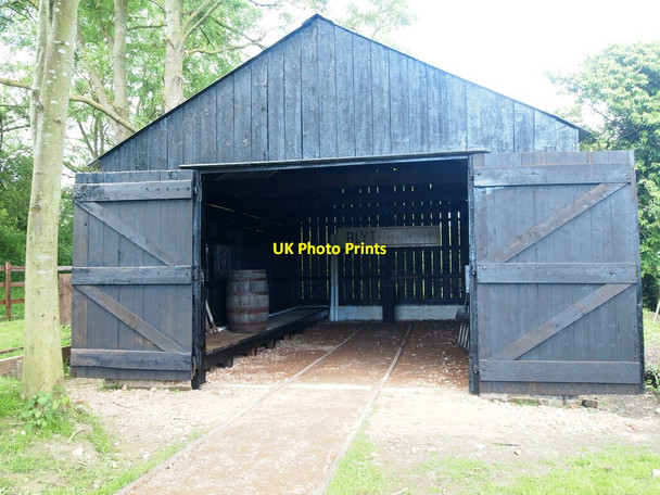 Photo 6"x4" Blythburgh station. Restored Southwold railway shed Blythburgh c2021