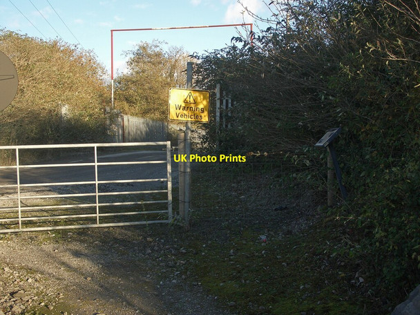 Photo 6"x4" Warning sign and information board on public footpath near Cornelly Quarry South Cornelly c2021