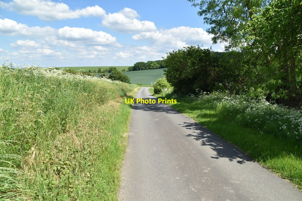 Photo 6"x4" Icknield Way Trail along road Strethall c2021