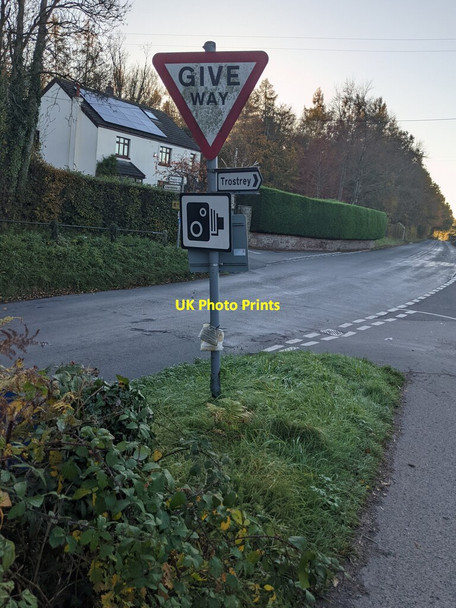 Photo 6"x4" Speed camera sign, Gwehelog Llandenny Walks c2021