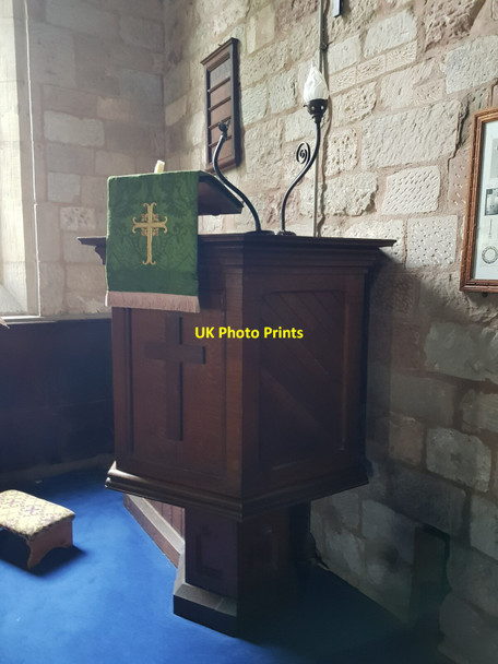 Photo 6"x4" Pulpit in Elmley Lovett church Elmley Lovett c2021