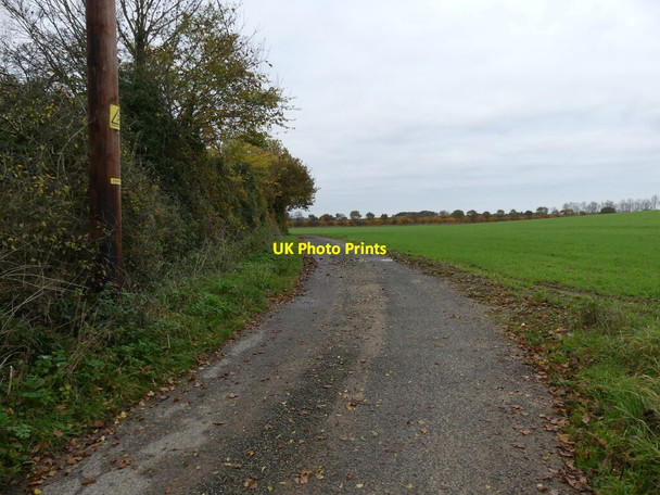 Photo 6"x4" Private road to Colby Hall Farm Banningham c2021