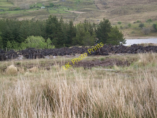 Photo 6"x4" Turf stacks near Lough Inagh Recess c2009