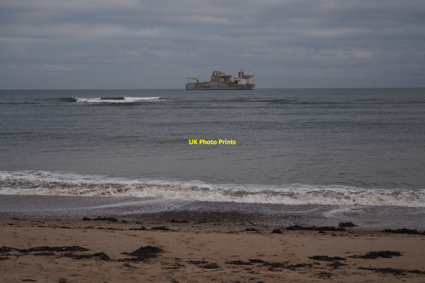 Photo 6"x4" Simon Stevin, Pipe Burying Vessel off Thorntonloch Thorntonloch c2021