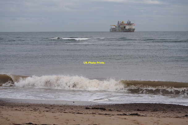 Photo 6"x4" Simon Stevin, Pipe Burying Vessel off Thorntonloch Thorntonloch c2021