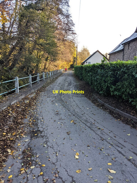 Photo 6"x4" Church Road above Sor Brook, Llandegveth Llanddewi Fach c2021