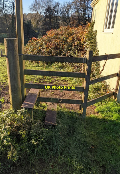 Photo 6"x4" Stile access to a field, Llandegveth Llanddewi Fach c2021