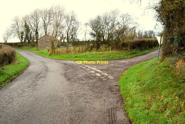 Photo 6"x4" Road junction, Kiltamnagh Fintona c2021
