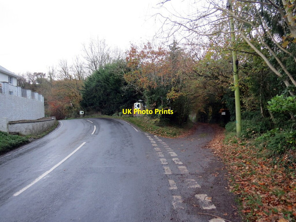 Photo 6"x4" Cyffordd heol \/ A road junction Cenarth c2021