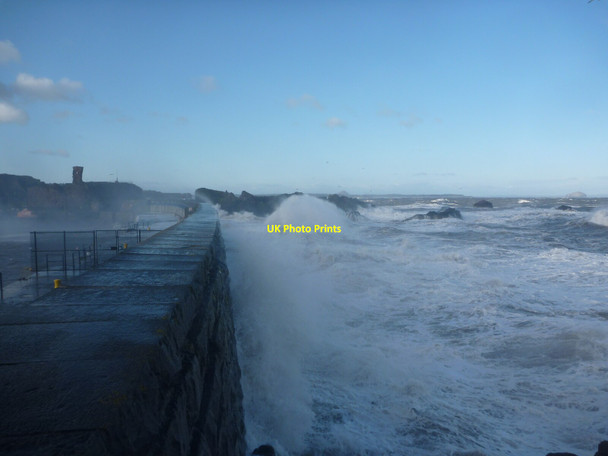 Photo 6"x4" Coastal East Lothian : Harbour Wall, Victoria Harbour, Dunbar Dunbar c2021
