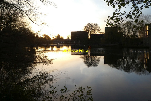 Photo 6"x4" Lake and Vanbrugh Bridge Heslington c2021