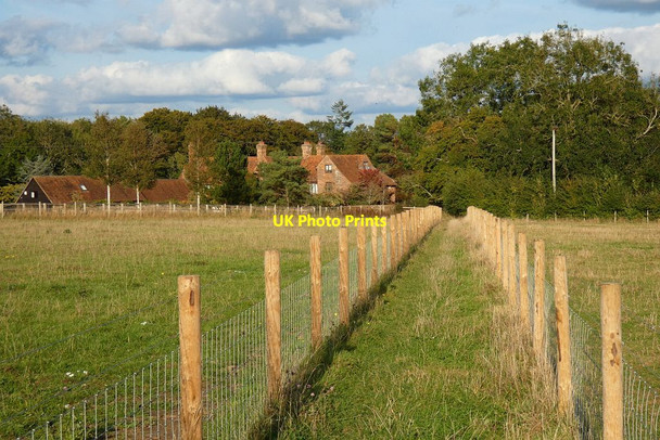 Photo 6"x4" Footpath through paddocks, Stokenchurch Bennett End c2021