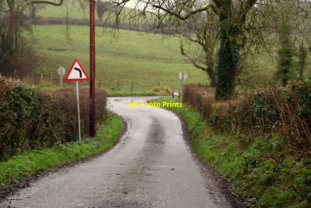 Photo 6"x4" Bend along Crucknamona Road Omagh c2021