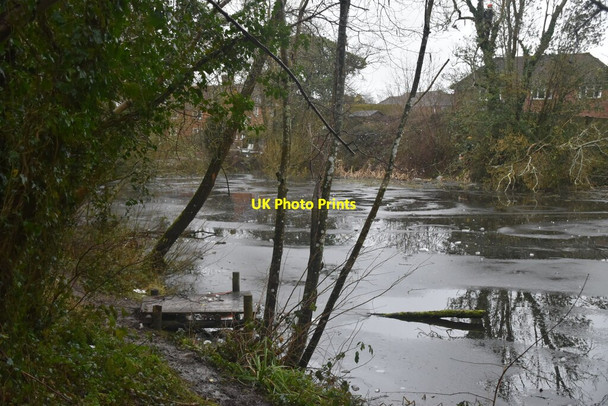 Photo 6"x4" Frozen pond Dale Hill\/TQ6930 c2021