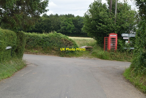 Photo 6"x4" Road junction at Pheasants Pheasants c2021