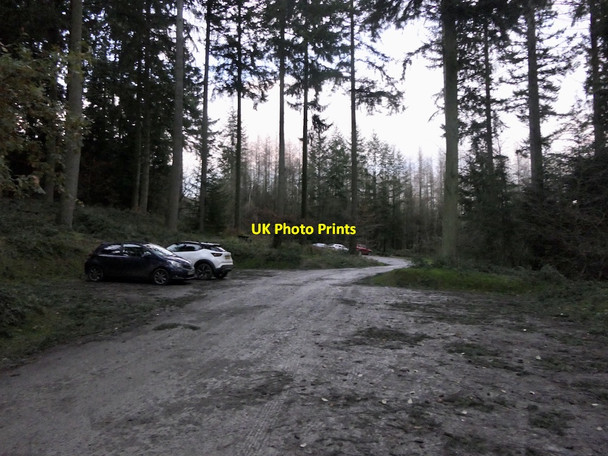 Photo 6"x4" Black Pool car park at dusk Batchcott c2021