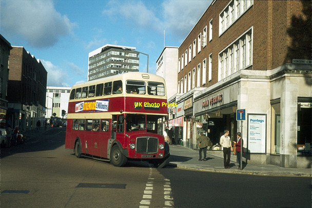 Photo 6"x4" Southampton Corporation bus on Hanover Buildings \u00e2\u0080\u0093 1978 Southampton c1978