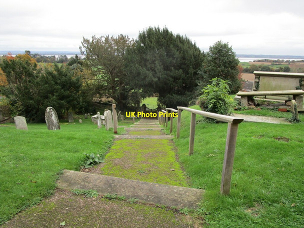 Photo 6"x4" Path through the churchyard, Tidenham Chepstow\/Cas-Gwent c2021