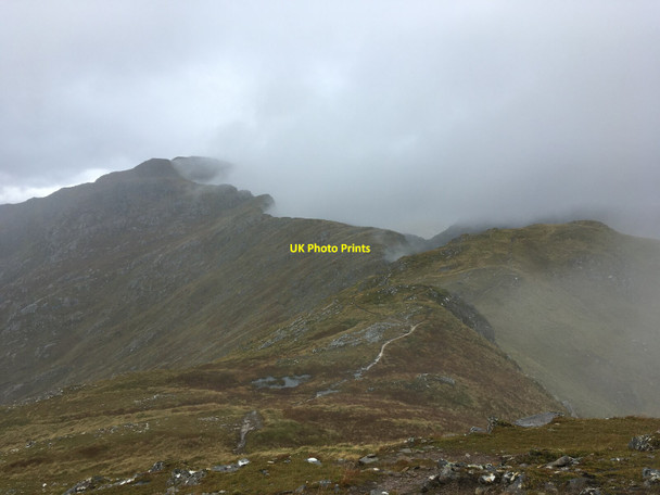 Photo 6"x4" Path from the summit of Sgurr Coire nan Eiricheallach Sg\u00f9rr Coire nan Eiricheallach c2021