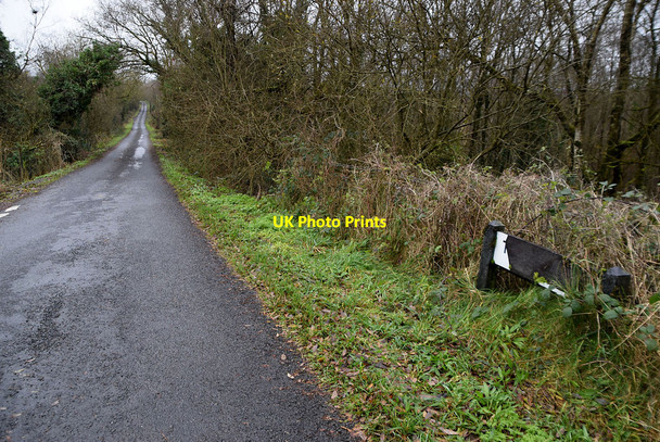 Photo 6"x4" Damaged road sign along Tamlaght Road Omagh c2021