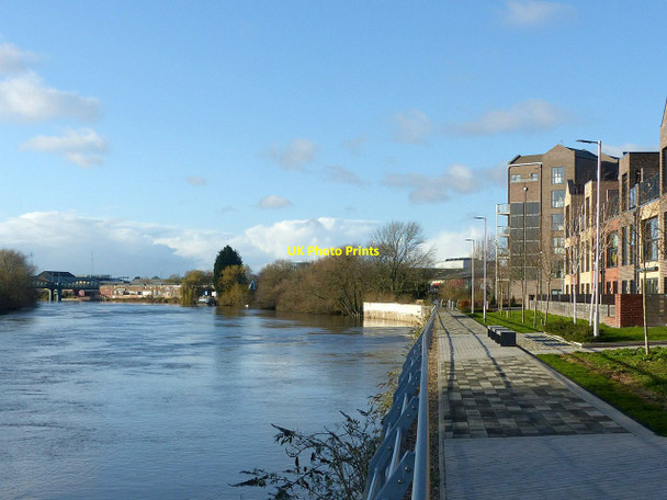 Photo 6"x4" Riverside promenade west of Trent Lane West Bridgford c2021