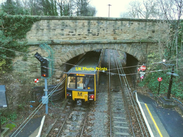 Photo 6"x4" South Gosforth Metro station: northbound train Longbenton c2021