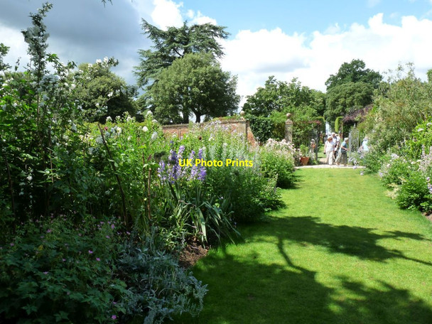 Photo 6"x4" Herbaceous border backed by trees Hidcote Bartrim c2010 P1