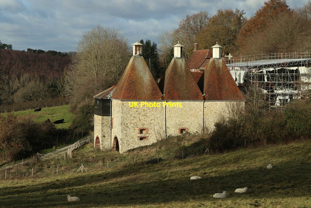 Photo 6"x4" Oast House at Outridge Farm, Brasted The Chart c2021 P1
