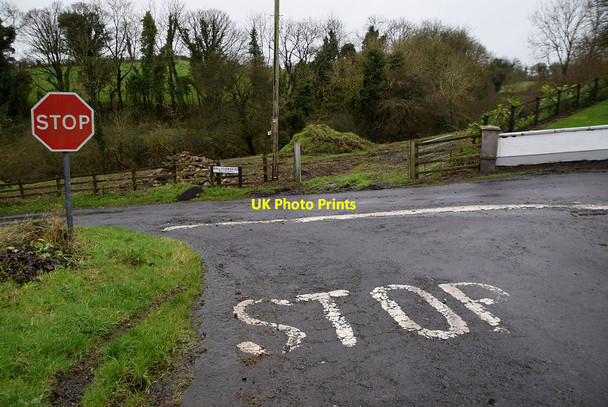 Photo 6"x4" Road junction, Ballygowan Omagh c2021