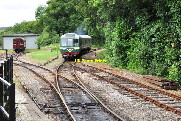 Photo 6"x4" Diesel train approaching Bodmin Parkway Bofarnel c2017