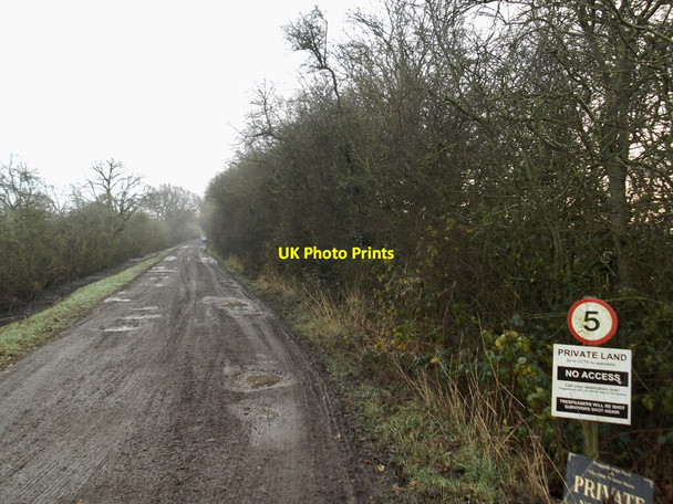 Photo 6"x4" Road to Foggathorpe Hall Foggathorpe c2021