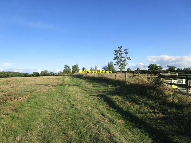 Photo 6"x4" Stubble field by a roadway near Woodford Halse Woodford Halse c2021
