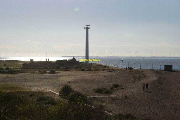 Photo 6"x4" Landguard Fort: view southwards from Darell's Battery towards the point The Port of Felixstowe c2021
