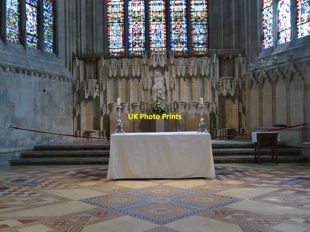 Photo 6"x4" St Andrew's Cathedral, Wells - Lady Chapel altar Wells c2021