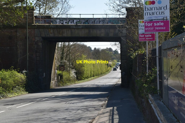 Photo 6"x4" Railway bridge, Eastbourne Rd South Godstone c2021