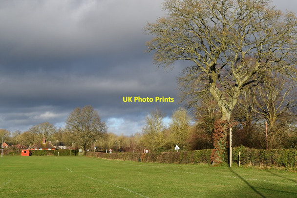 Photo 6"x4" View along the edge of the recreation ground, Fordingbridge Fordingbridge c2021