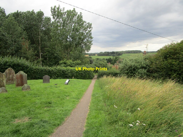 Photo 6"x4" Path through the churchyard, Kersey Hadleigh\/TM0242 c2021