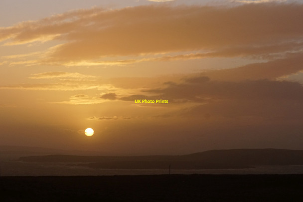 Photo 6"x4" Sunset over Uyea Clivocast c2022