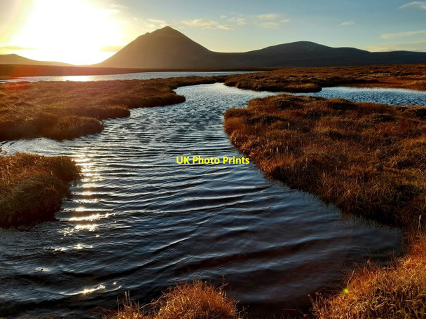 Photo 6"x4" Caithness Flow Country Cnoc Loch Mhadaidh c2022