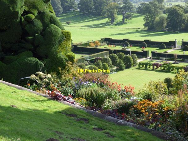 Photo 6"x4" View of the lower garden from the statue of Hercules Welshpool\/Y Trallwng c2016