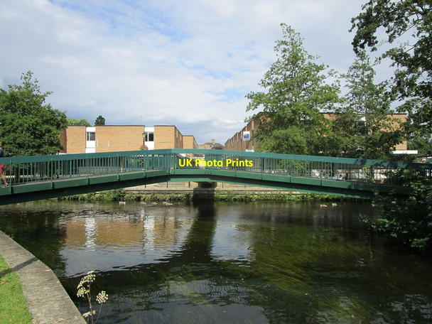 Photo 6"x4" Triangular bridge over the Little Ouse River, Thetford Thetford\/TL8783 c2021
