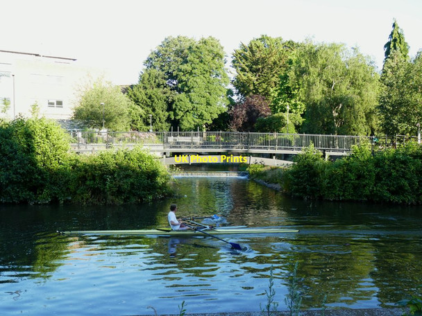 Photo 6"x4" Sculler on the river Tone, Taunton Taunton\/ST2324 c2021