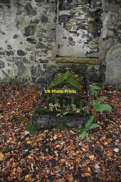 Photo 6"x4" Tomb at Caldwell church ruins Belleek c2021