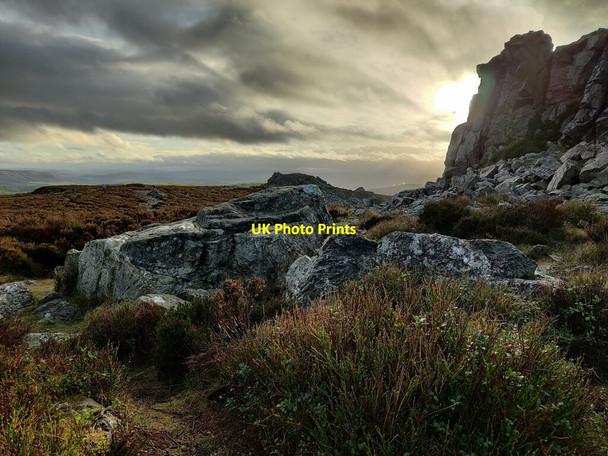 Photo 6"x4" Manstone Rock on the Stiperstones Bo c2022