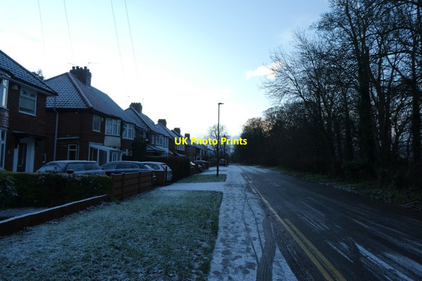 Photo 6"x4" Snow on Windmill Lane Heslington c2022