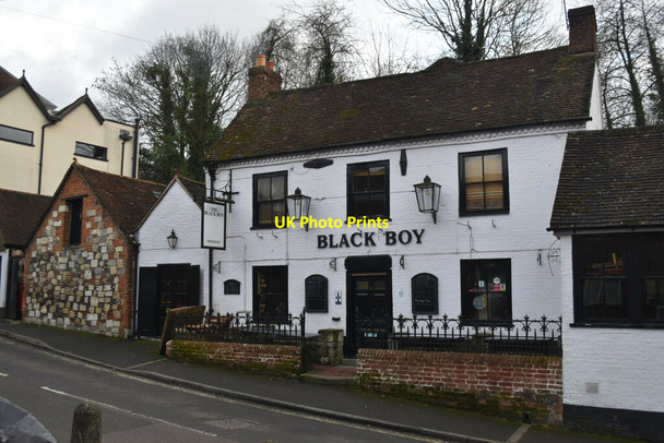 Photo 6"x4" The Black Boy public house in Wharf Hill Winchester c2022