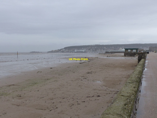 Photo 6"x4" Weston-super-Mare beach in January Weston-super-Mare c2022