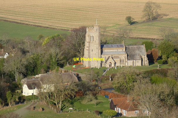 Photo 6"x4" Church and cottages, Ellesborough Ellesborough c2022