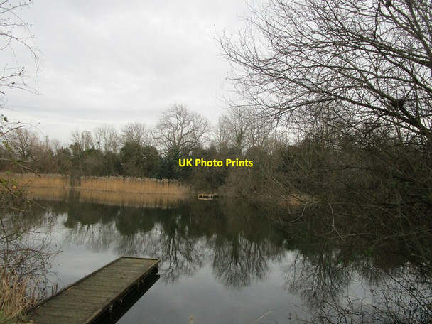 Photo 6"x4" Fishing pond on the outskirts of Newark Newark-on-Trent c2022