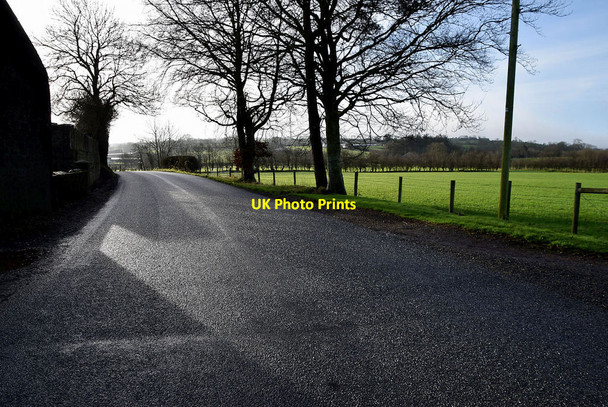 Photo 6"x4" Shadows along Altamuskin Road Sixmilecross c2022